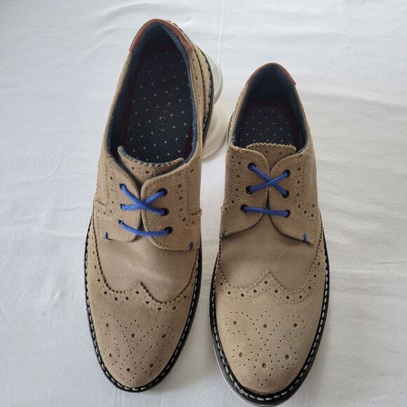 Ted Baker London Reith 2 Wingtip Oxford Gray Suede Mens Dress Shoes 13 main image 7